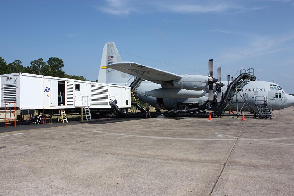 Stérilisation par réduction de 6 logs de l’intérieur d’un C-130 d’essai